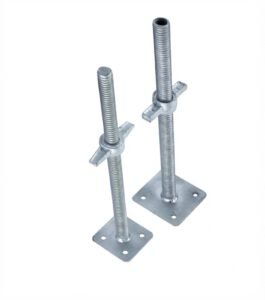 Base Jack - An adjustable-height base support for scaffolding standards, allowing fine leveling on uneven ground. | Excel Construction Materials
