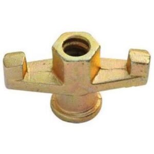 Wing Nut - A hand-tightenable nut with wing-shaped extensions, used for tool-free fastening and quick release on... | Excel Construction Materials